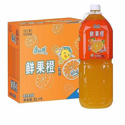 【整箱】康师傅 鲜果橙 2L*6瓶/箱