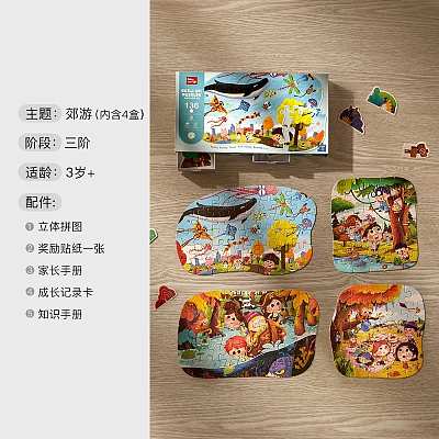 BC Babycare 玩具进阶拼图宝宝启蒙早教大块儿童认知拼图玩具/3-6阶段可选