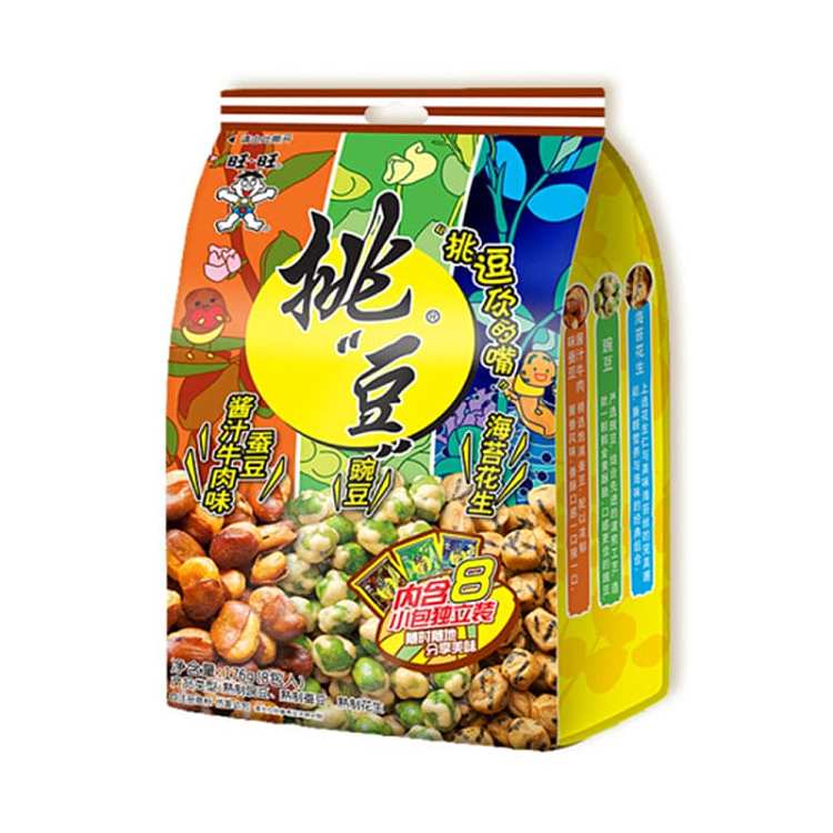 want-want-picked-beans-series-sharing-package-sauce-beef-flavor-broad-beans-peas-seaweed-peanuts-8-packets-into-176g-2