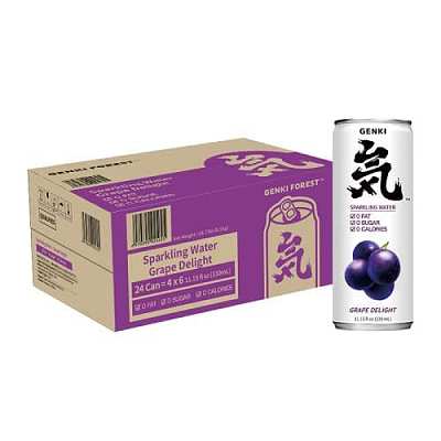 【整箱】元气森林 夏黑葡萄味气泡水 铝罐 330ml*24罐/箱