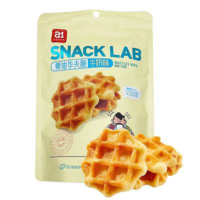 A1 零食研究所 黄油华夫脆 牛奶味 100g