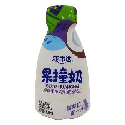 乐事达 果撞奶 原味椰果粒乳酸菌饮品 350ml