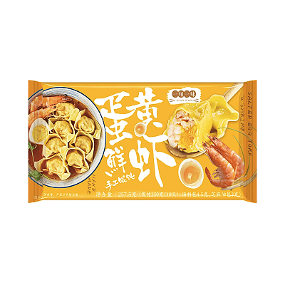 【冻】一旬一味 蛋黄鲜虾手工馄饨 10只 257.5g