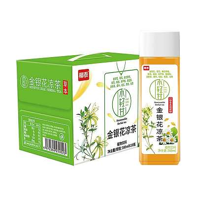 【整箱】椰泰小轻甘 金银花凉茶 380ml*15瓶/箱