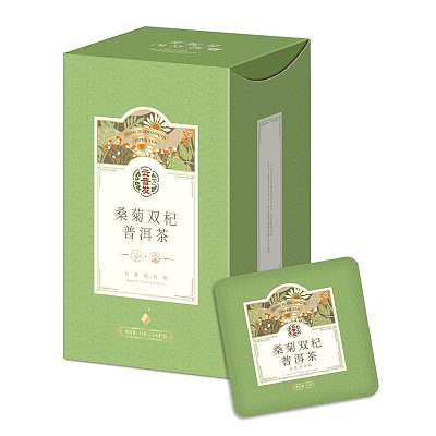云普发 养生袋泡茶 桑菊双杞普洱茶 15pcs*3.6g
