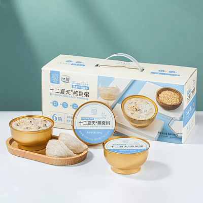 【整箱】十二夏天 燕窝粥 燕麦牛奶味 252g*6罐/箱