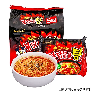 三养 辣火鸡炖煮拉面 145g*5袋/包