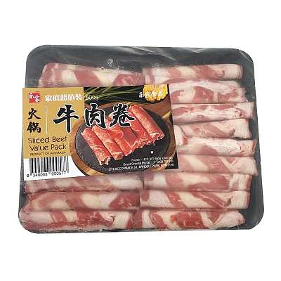 【冻】乐家 火锅牛肉卷 家庭超值装 550g