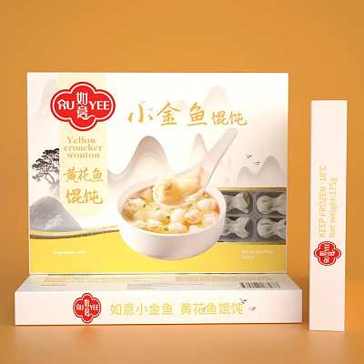 【冻】如意 小金鱼 黄花鱼馄饨 20只 175g
