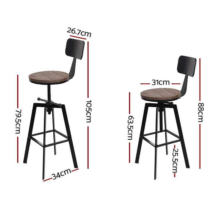artiss-corrosion-resistant-steel-base-rotatable-backrest-lift-type-elm-bar-stools-2-sets-industrial-style-black-wood-color-2