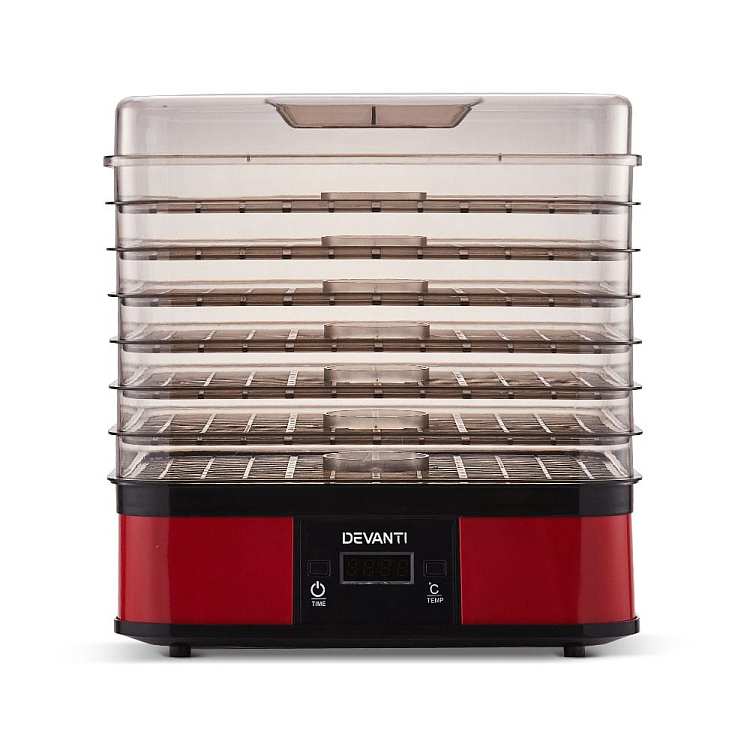 devanti-food-dehydrator-7-trays-with-removable-trays-lcd-display-food-grade-ps-material-temperature-range-40-70-245w-red-4