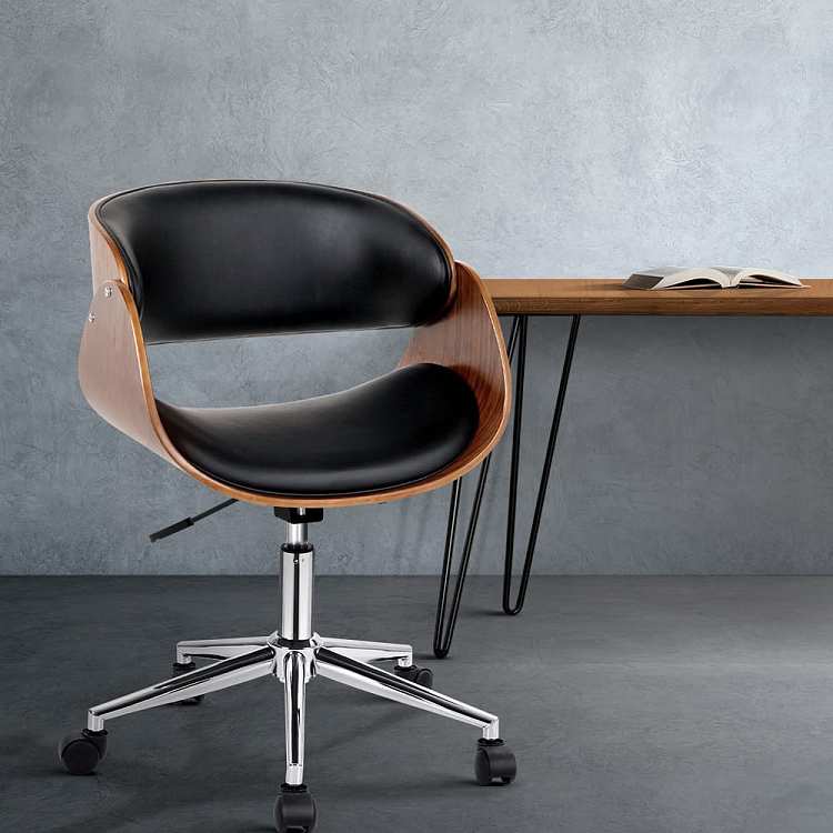 artiss-wooden-chair-pu-leather-upholstered-swivel-adjustable-height-office-chair-black-brown-75-84cm-1