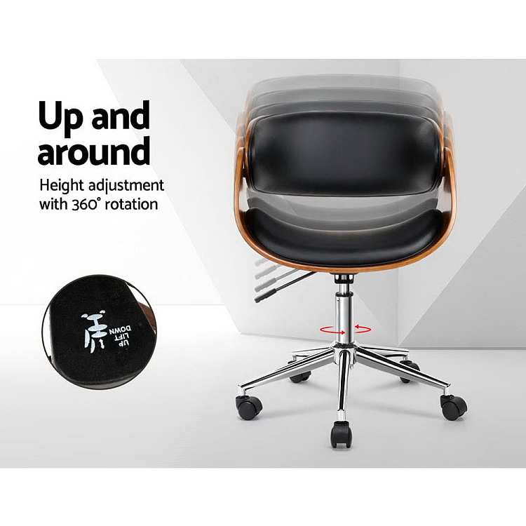 artiss-wooden-chair-pu-leather-upholstered-swivel-adjustable-height-office-chair-black-brown-75-84cm-4