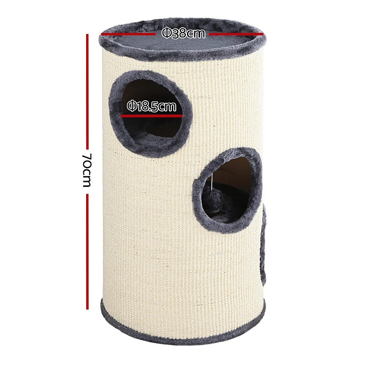 ipet-cylindrical-cat-climbing-frame-with-litter-gray-70cm-3