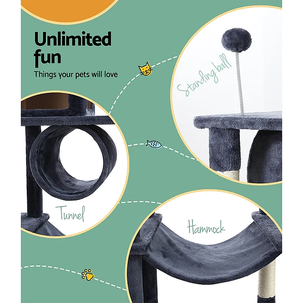 ipet-multifunctional-cat-tree-tower-with-cat-nest-cat-scratching-board-cat-toys-small-platform-four-specifications-can-be-selected-2