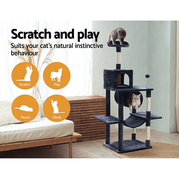 ipet-multifunctional-cat-tree-tower-with-cat-nest-cat-scratching-board-cat-toys-small-platform-four-specifications-can-be-selected-3
