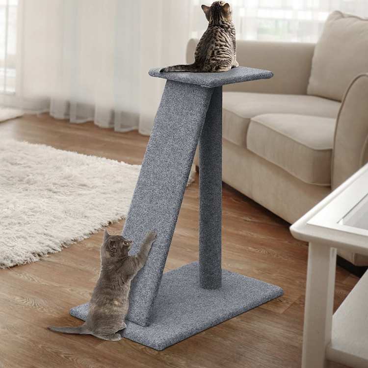 ipet-cat-climbing-frame-trapezoid-gray-82cm-1