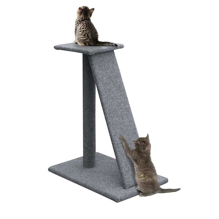 ipet-cat-climbing-frame-trapezoid-gray-82cm-2