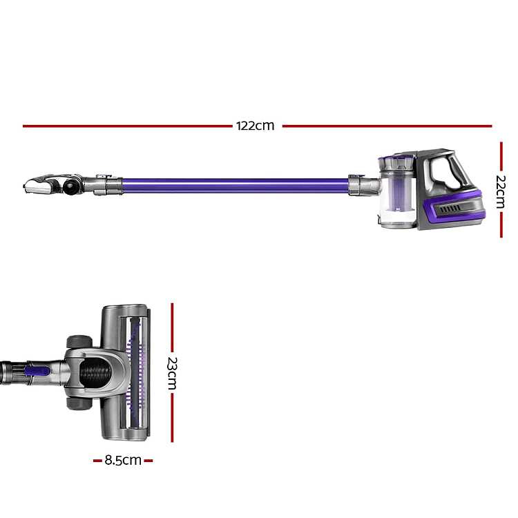 devanti-wireless-handheld-vacuum-cleaner-2-speed-variable-speed-removable-straw-anti-tangle-design-free-3-replaceable-filters-capacity-05l-22-18-122cm-150w-purple-3