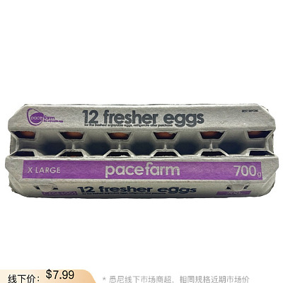 Pace Farm Caged 笼养鸡蛋 XL超大号 12枚 700g