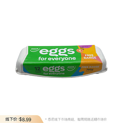 Pace Farm Free Range 走地鸡蛋 XL超大号  12枚 700g