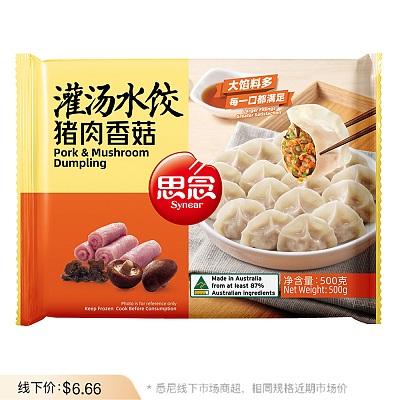 【冻】思念 灌汤水饺 猪肉香菇饺子 500g