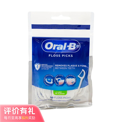 ORAL B欧乐B 薄荷味牙线棒 30支装