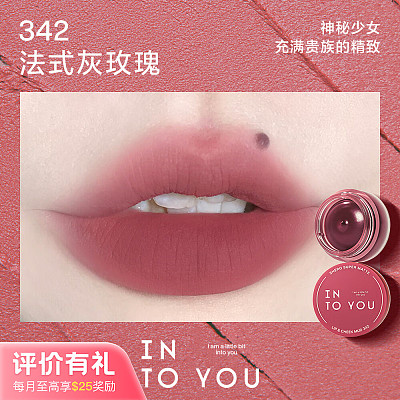 INTO YOU 致雾唇颊两用大容量罐装唇泥 #342 法式灰玫瑰 5g【评价有礼】