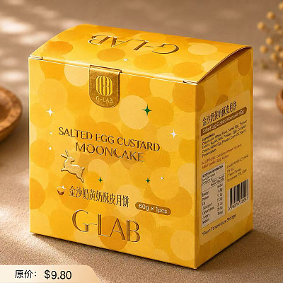 G-LAB 金沙奶黄奶酥皮月饼 60g