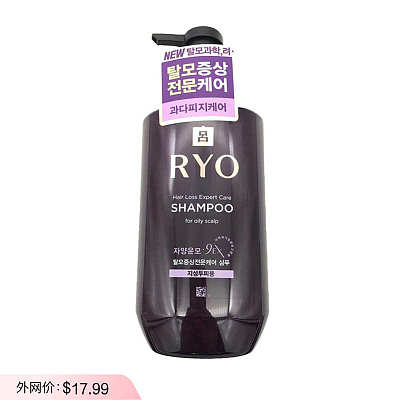 吕 防脱防固发滋养洗发水 油性发质 紫色 400ml