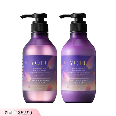 YOLU 夜间密集修复洗护套装樱花栀子 400ml*2