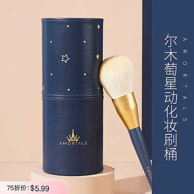 尔木萄 化妆刷 收纳桶 星空蓝