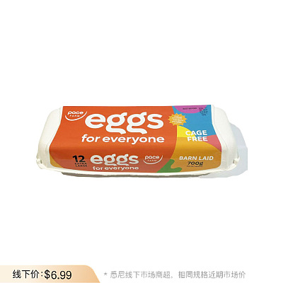 Pace Farm Cage Free 谷物散养鸡蛋 Extra Large 特大号 12pcs 700g