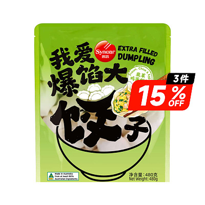 【冻】思念 我爱爆馅大饺子 韭菜鸡蛋虾仁 480g
