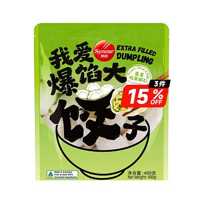 【冻】思念 我爱爆馅大饺子 韭菜鸡蛋虾仁 480g