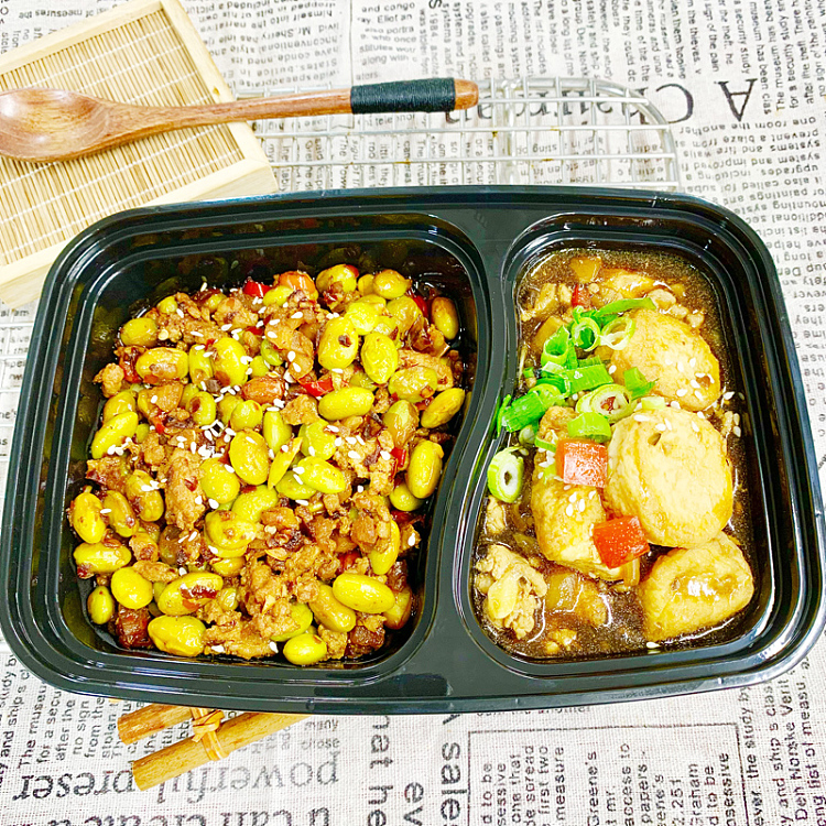 japanese-tofu-with-minced-pork-potminced-pork-stir-fried-with-dried-radish-and-edamame-1