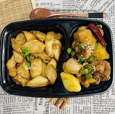 3573黄焖鸡煨土豆（全新改良）+油焖茭白（1000ml盒装）