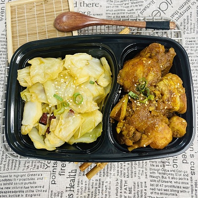1080咖喱鸡+炝炒莲白（1000ml盒装）