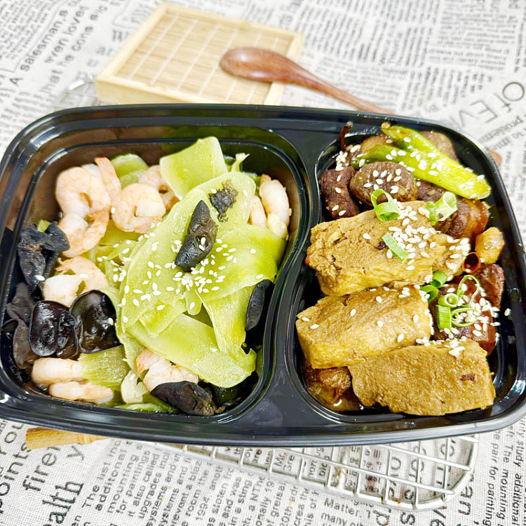 chestnut-braised-pork-stewed-with-frozen-tofustir-fried-celtuce-with-shrimp-1
