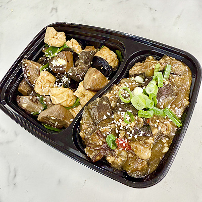 2911红烧肉末茄子＋香菇木耳豆腐泡（1000ml盒装）