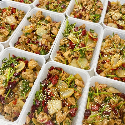 孜然香辣鸡腿丁（大辣） 【750ml盒装】【约320g】