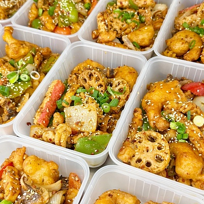 孜然香辣海鲜干锅(750ml盒装)